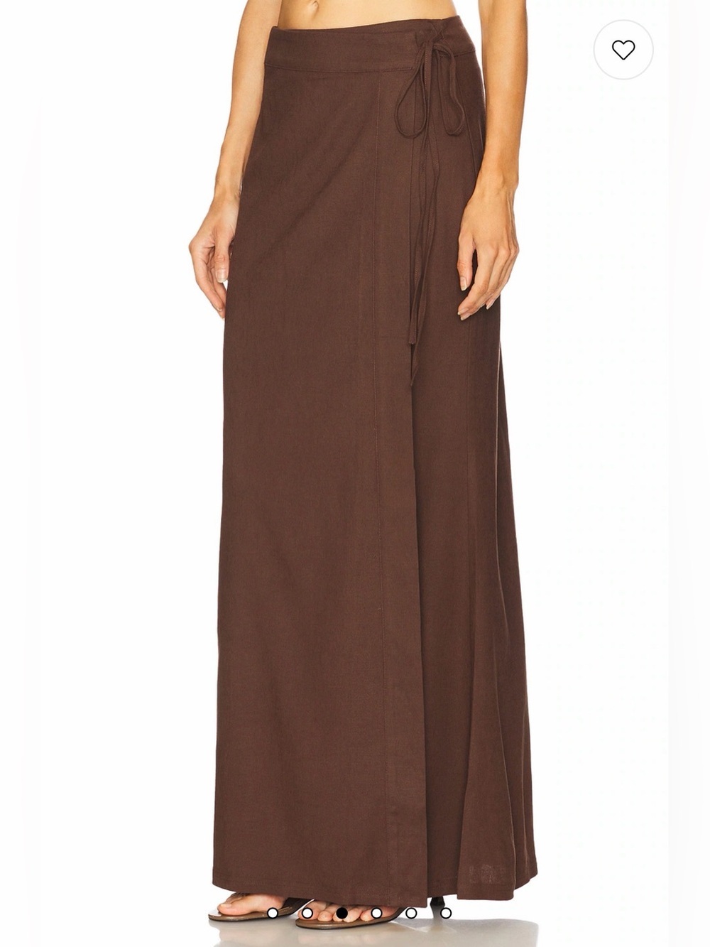 Riot Swim Callen Side Tie Maxi Skirt in Chocolate new with tag - Picture 5 of 10